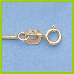 Genuine 16" 14kt Italian Gold-Yellow or White 0.7mm, D/C Snake Chain Gauge:022, 2.5gr