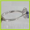 Image 2 : Genuine  0.45 ctw Tanzanite & Diamond Ring 14KT White Gold Ring Size 7