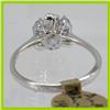 Image 3 : Genuine  0.45 ctw Tanzanite & Diamond Ring 14KT White Gold Ring Size 7