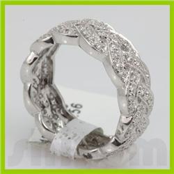 Genuine 0.56 ctw 18k Diamond White Gold Ring 