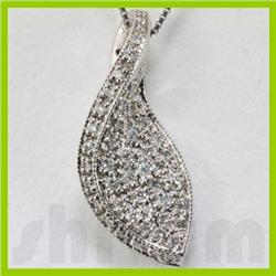 Genuine 0.37ctw Diamond Necklace 14K Gold 3.45g