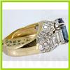 Image 2 : Genuine  4.86 ctw Tanzanite & Diamond Ring 14KT Yellow Gold Ring Size 7.5