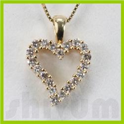 Genuine 0.5ctw Diamond Necklace 14K Gold 1.54g