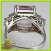 Image 3 : Genuine  5.87 ctw  Pink Kunzite Ring  14KT White Gold  Ring Size  5.25