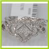 Image 1 : Genuine 0.7ctwPrincess cut Diamond Ring14kt White Gold