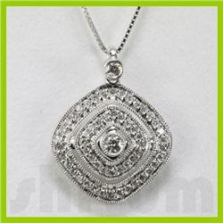 Genuine 0.5ctw Diamond Necklace 14K Gold 2.21g