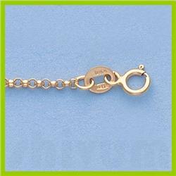 Genuine 16" 14kt Italian Gold-Yellow or White 1.7mm, Rolo  Chain Gauge:070, 3.3gr