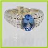 Image 1 : Genuine  2.04 ctw Tanzanite & Diamond Ring 14KT White Gold Ring Size 7.5