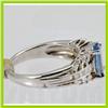 Image 2 : Genuine  2.04 ctw Tanzanite & Diamond Ring 14KT White Gold Ring Size 7.5