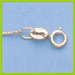 Genuine 16" 14kt Italian Gold-Yellow or White 0.7mm, Box Chain Gauge:040, 1.2gr