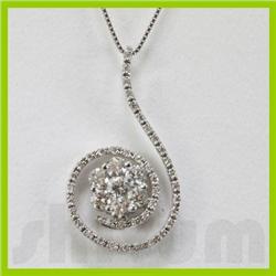 Genuine 1.04ctw Diamond Necklace 14k Gold 2.4g