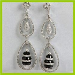 Genuine 3.33 ctw Dimond Earring 18kt Gold-White