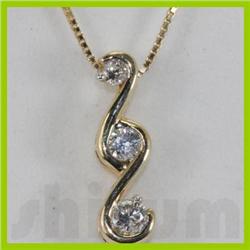 Genuine 0.28ctw Diamond Necklace 14k Gold 1.74g