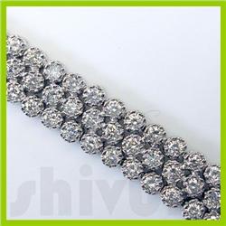 Genuine 4.5 ctw 14K Diamond Studded Fashion Bracelet HI SI3