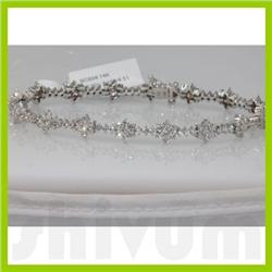 Genuine 4.51ctw Diamond Bracelet 14K White Gold 