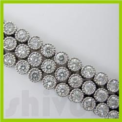 Genuine 6.61 ctw 14K Diamond Studded Fashion Bracelet HI SI3