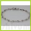 Image 2 : Genuine 1.01ctw Diamond Bracelet14KWhite Gold 