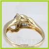 Image 3 : Genuine  0.39 ctw Tanzanite & Diamond Ring 14KT Yellow Gold Ring Size 7