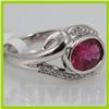 Image 2 : Genuine 2.09 ctw 14k Ruby & Diamond White Gold Ring 