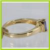 Image 2 : Genuine  0.38 ctw Tanzanite & Diamond Ring 14KT Yellow Gold Ring Size 7