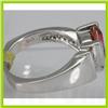 Image 2 : Genuine  2.18 ctw  Tourmaline Ring  14KT White Gold  Ring Size  7.5