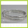 Image 2 : Genuine 7.0 ctw Inside-Outside Hoop Huggie & Diamond Earring 18kt Gold-White 