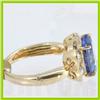 Image 2 : Genuine  3.42 ctw Tanzanite & Diamond Ring 14KT Yellow Gold Ring Size 7