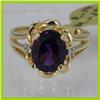 Image 1 : Genuine  2.57 ctw  Amethyst Ring  14KT Yellow Gold  Ring Size  6