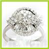 Image 1 : Genuine 1.53 ctw Tappered & Diamond Ring 18kt Gold-White 