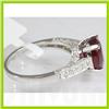 Image 2 : Genuine 4.66 ctw Ruby & Diamond  Ring 18kt Gold-White