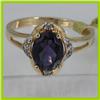 Image 1 : Genuine  1.44 ctw  Iolite Ring  14KT Yellow Gold  Ring Size  7