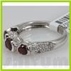 Image 2 : Genuine 1.16 ctw 18k Ruby & Diamond White Gold Ring 