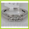 Image 2 : Genuine 0.73 ctw Diamond Ring 14K White Gold