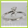 Image 1 : Genuine 0.19 ctw Diamond Ring 14K White Gold