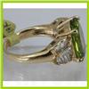 Image 2 : Genuine  9.96 ctw  Peridot Ring  14KT Yellow Gold  Ring Size  5