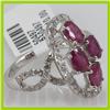 Image 2 : Genuine 3.2 ctw 18k Ruby & Diamond White Gold Ring 