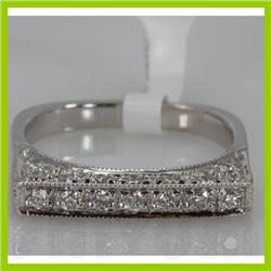 Genuine 0.75 ctw Diamond Ring 14K White Gold