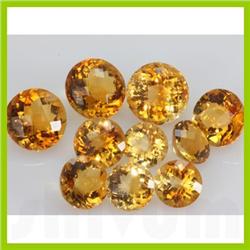 Natural Citrine Round Checkered Cut 15mm71.77ctw @5USD/ct