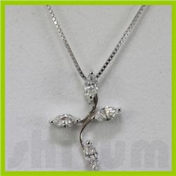 Genuine 0.45ctw Diamond Necklace 14k Gold 0.64g