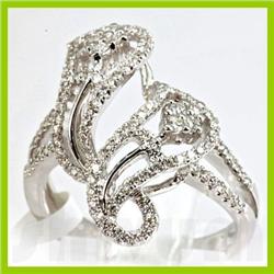 Genuine 0.63 ctw Diamond Ring 18kt Gold-White 