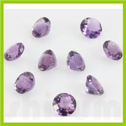 Natural Amethyst Round Checkered Cut 10x10mm 30.76ctw @1.5 USD/ct