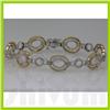 Image 1 : Genuine 2.52ctw Diamond Bracelet 14K Two Tone Gold  