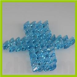 Natural Blue Topaz Emerald Cut 6x9mm 99.3ctw @2.5 USD/ct 