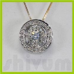 Genuine 0.63ctw Diamond Necklace 18k Gold 3.73g