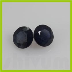 Natural Mice Blue Sapphire Round Cut 7x7mm 2 pcs per lot 2.9ctw @ 170USD/ct