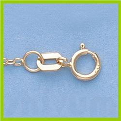 Genuine 16" 14kt Italian Gold-Yellow or White 1.3mm, Hallow D/C Circle Link Chain 0.7gr