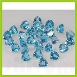 Natural Blue Topaz Trillion Cut 83.3ctw @2.5 USD/ct