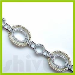 Genuine 2.52 ctw 14K Diamond Studded Fashion Bracelet HI I1