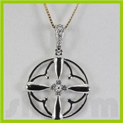 Genuine 0.15ctw Diamond Necklace 14k Gold 2.05g