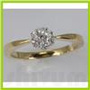 Image 2 : Genuine 0.26 ctw Diamond Ring 14K Yellow Gold